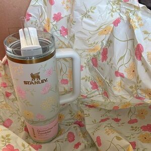 Stanley 30 oz Tumbler with Pink and Yellow Floral Design